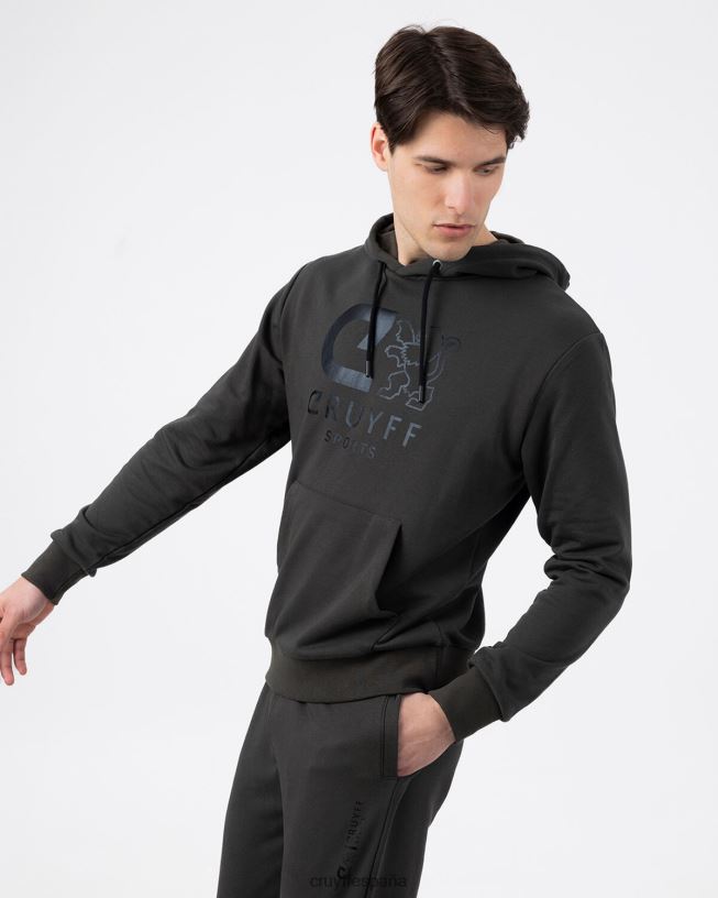 hacer sudadera con capucha Cruyff hombres ejercito verde D6DNB140 sudadera