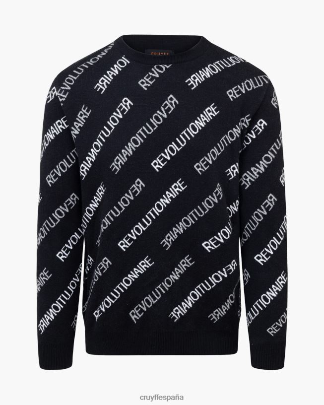 jumper revolucion Cruyff hombres negro D6DNB553 suéter