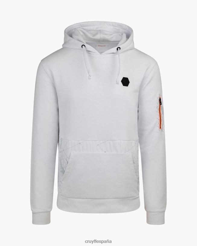 sudadera con capucha Cruyff hombres blanco D6DNB406 sudadera