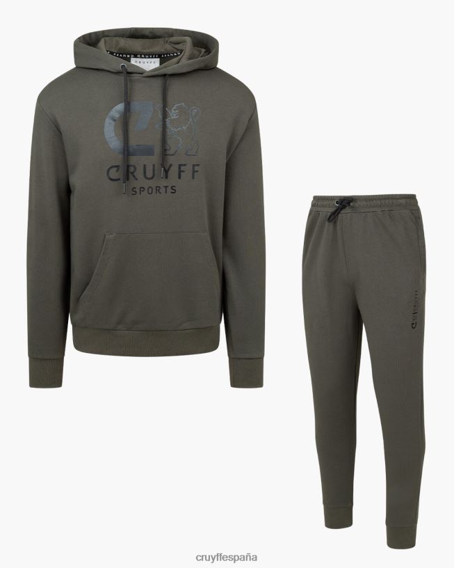 hacer traje Cruyff hombres ejercito verde D6DNB328 trajes