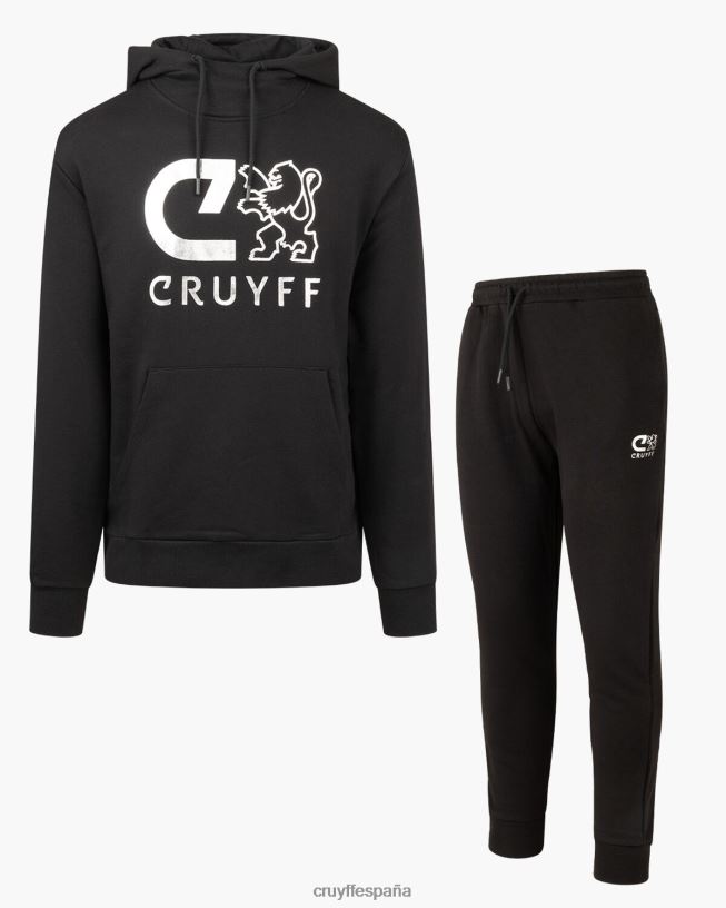 hacer traje Cruyff hombres negro/plata D6DNB612 trajes