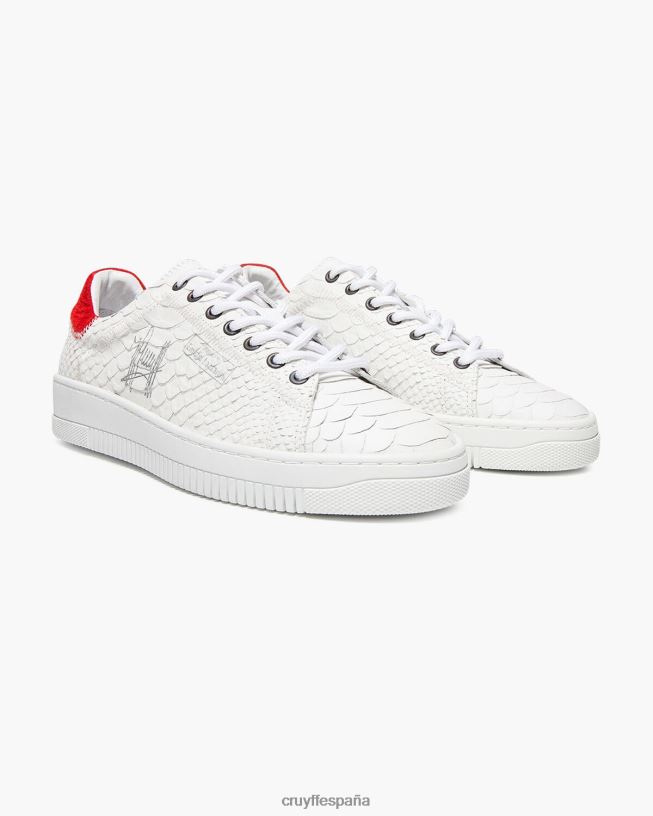 joan-anaconda/gamuza suave Cruyff hombres blanco rojo D6DNB910 zapatillas
