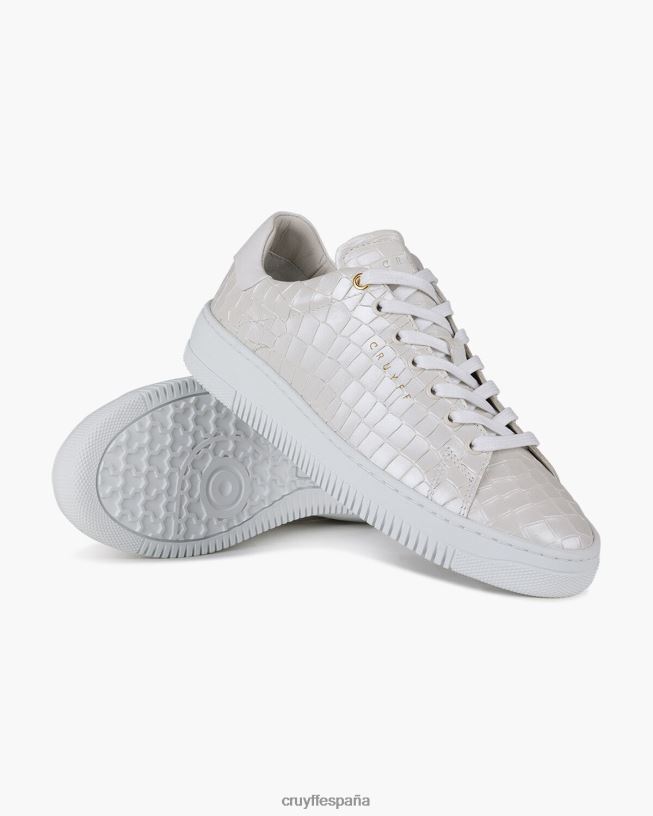 joan cuero croco Cruyff mujer crema D6DNB1058 zapatillas