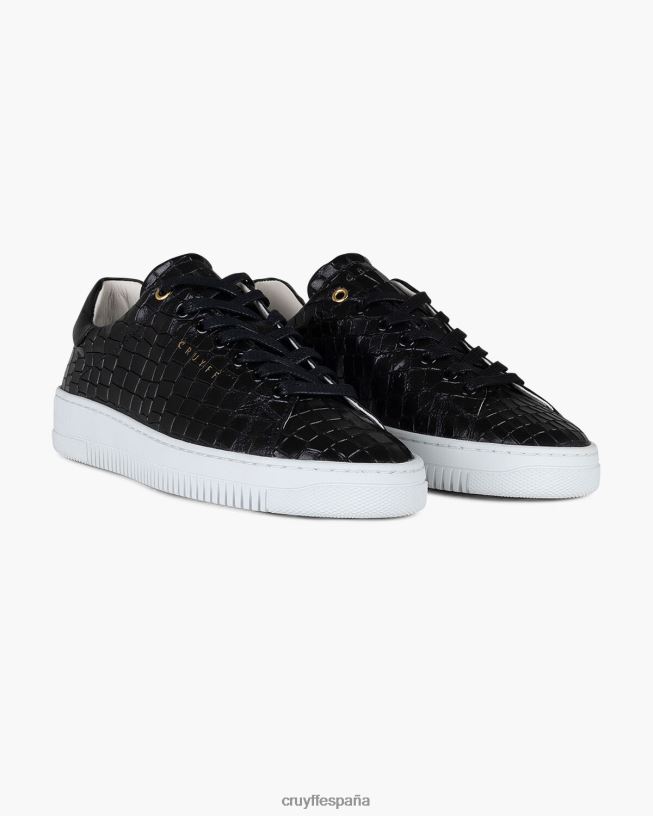 joan cuero croco Cruyff mujer negro D6DNB1059 zapatillas