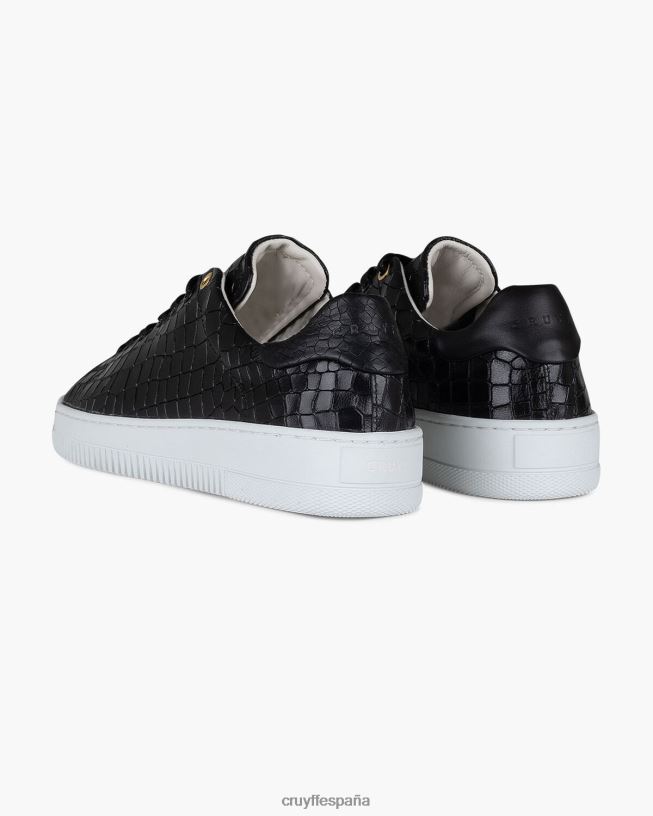 joan cuero croco Cruyff mujer negro D6DNB1059 zapatillas