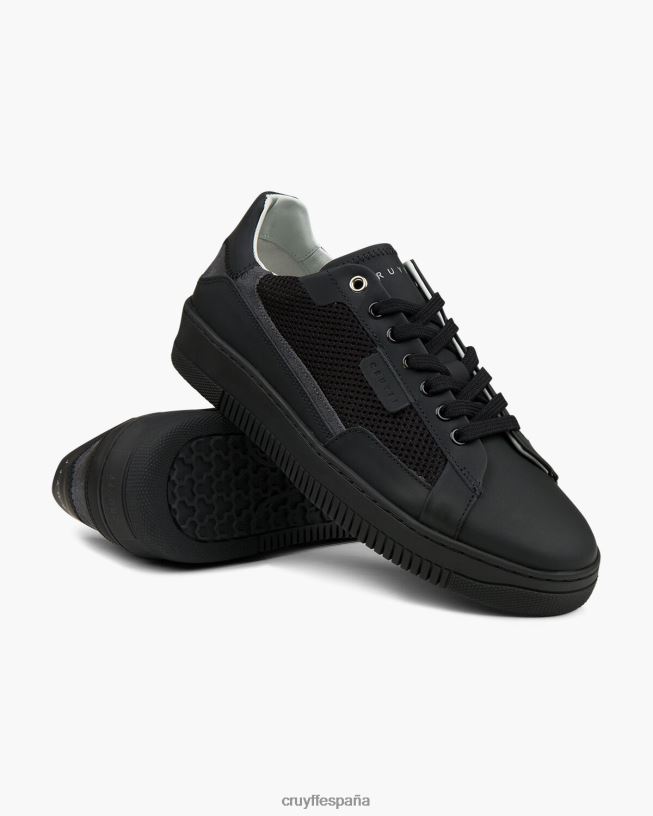 joan respiro-malla suave/cuero mate Cruyff hombres negro D6DNB842 zapatillas