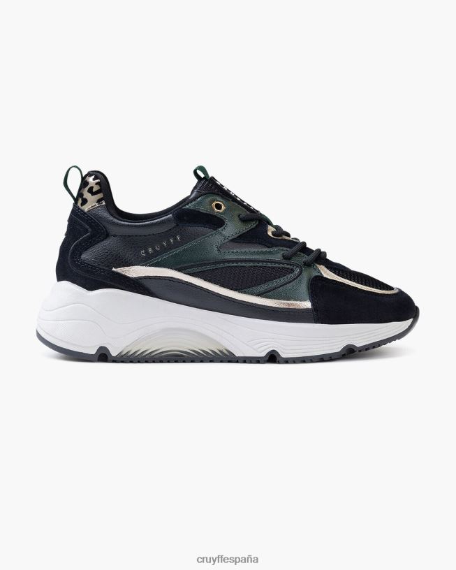 madina audaz Cruyff mujer verde negro D6DNB1035 zapatillas