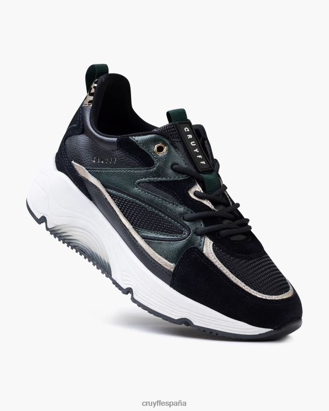 madina audaz Cruyff mujer verde negro D6DNB1035 zapatillas