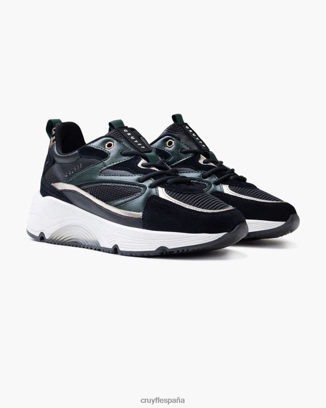 madina audaz Cruyff mujer verde negro D6DNB1035 zapatillas