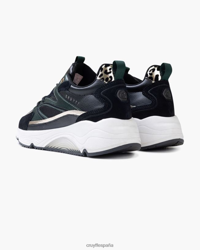 madina audaz Cruyff mujer verde negro D6DNB1035 zapatillas