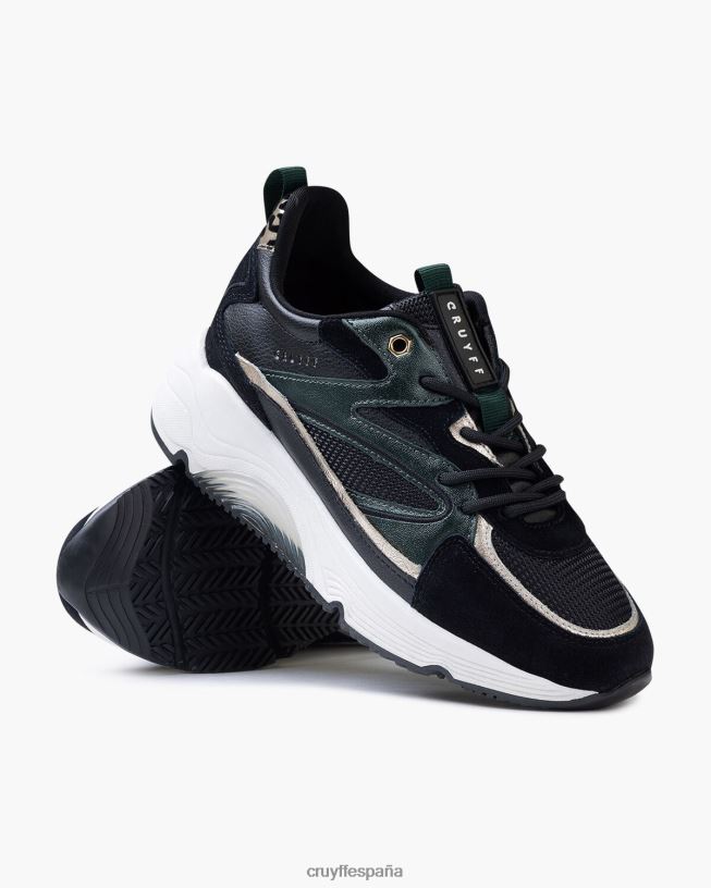 madina audaz Cruyff mujer verde negro D6DNB1035 zapatillas