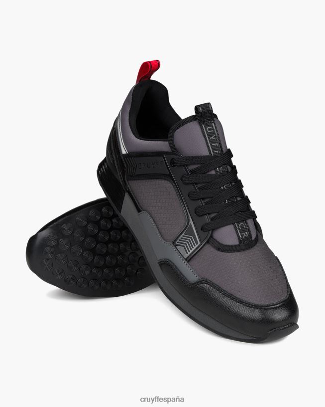 maxi Cruyff hombres gris negro D6DNB776 zapatillas
