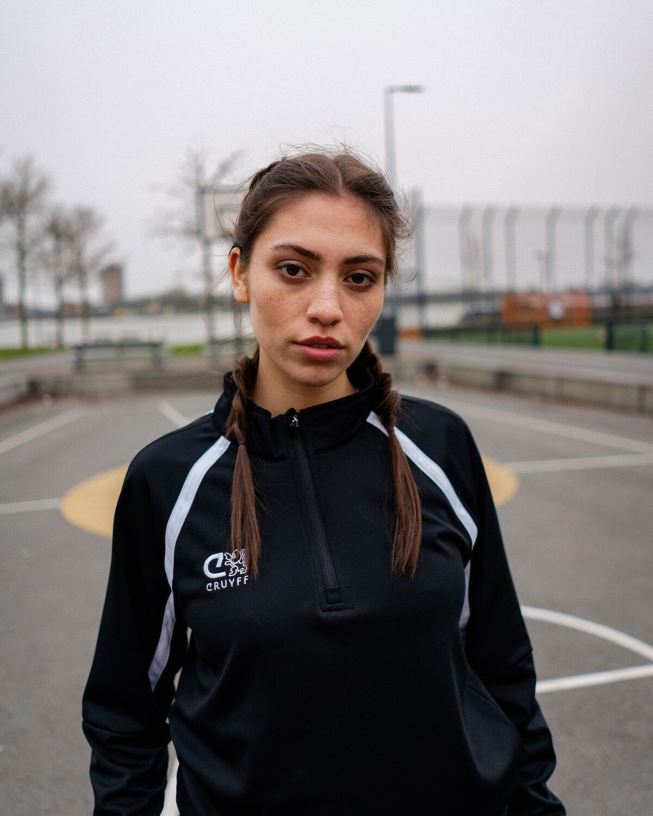 media cremallera con giro técnico Cruyff hombres blanco negro D6DNB661 sudadera