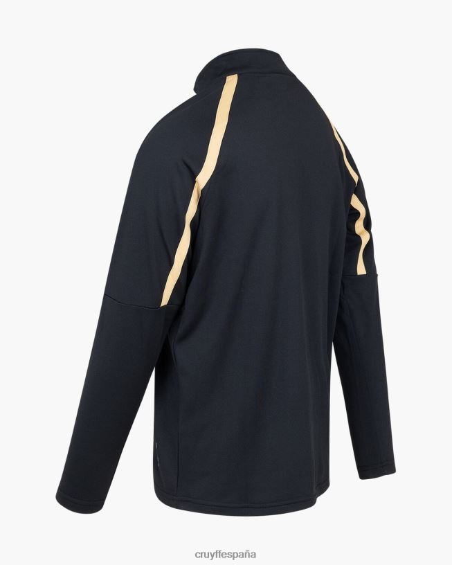 media cremallera con giro técnico Cruyff hombres oro negro D6DNB663 sudadera