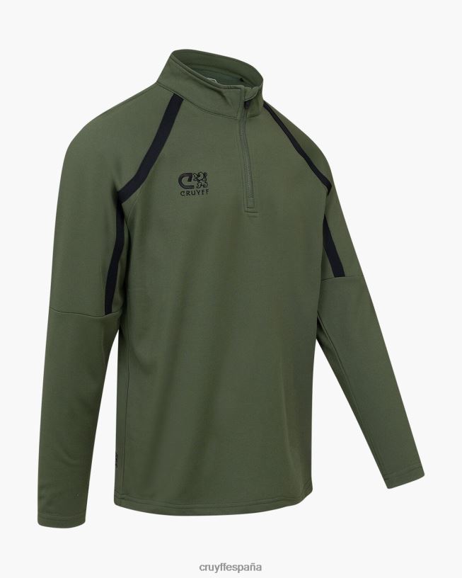 media cremallera con giro técnico Cruyff hombres verde/negro D6DNB662 sudadera
