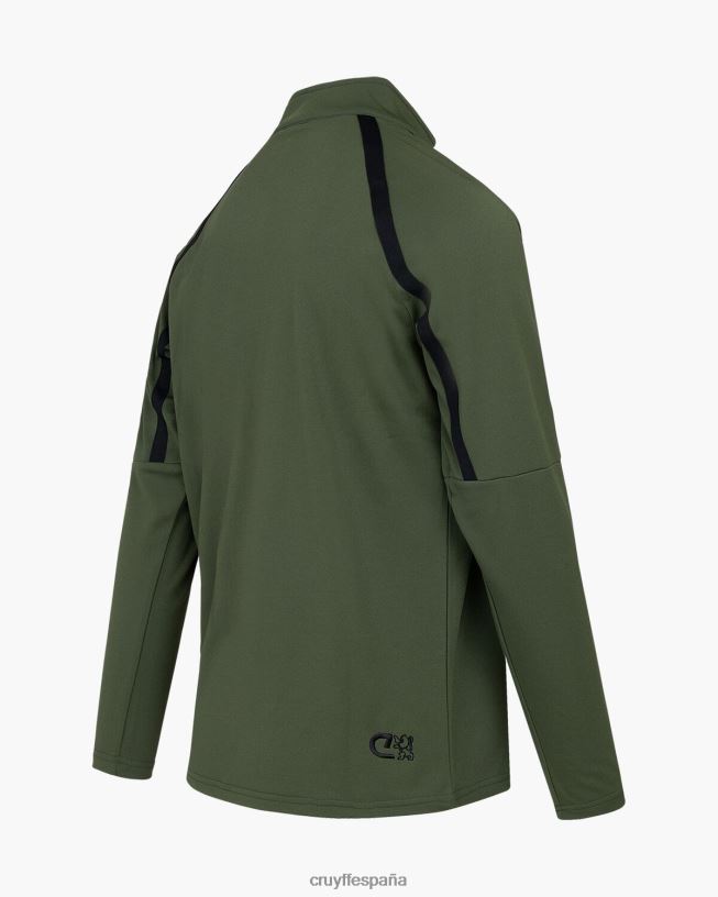 media cremallera con giro técnico Cruyff hombres verde/negro D6DNB662 sudadera