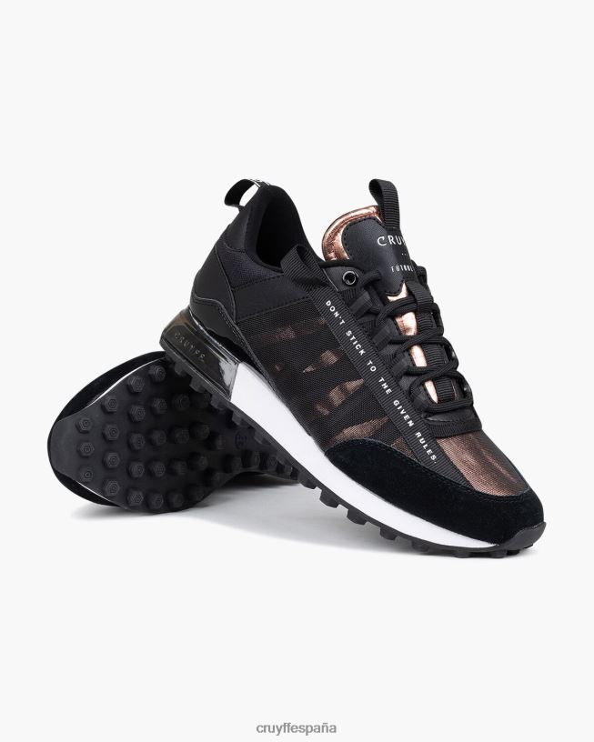 miedo Cruyff mujer negro/oro rosa D6DNB1034 zapatillas
