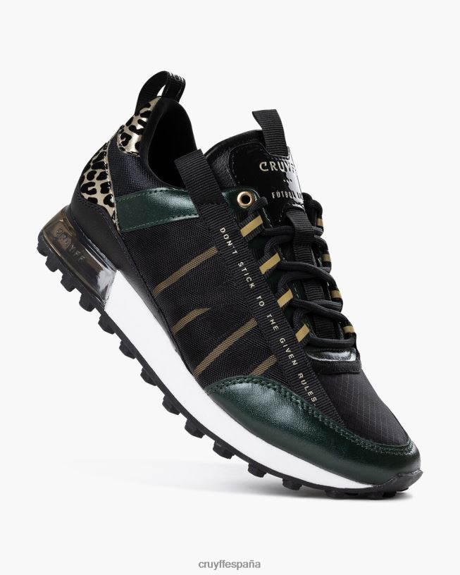 miedo Cruyff mujer verde/negro D6DNB1022 zapatillas
