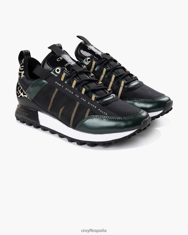 miedo Cruyff mujer verde/negro D6DNB1022 zapatillas