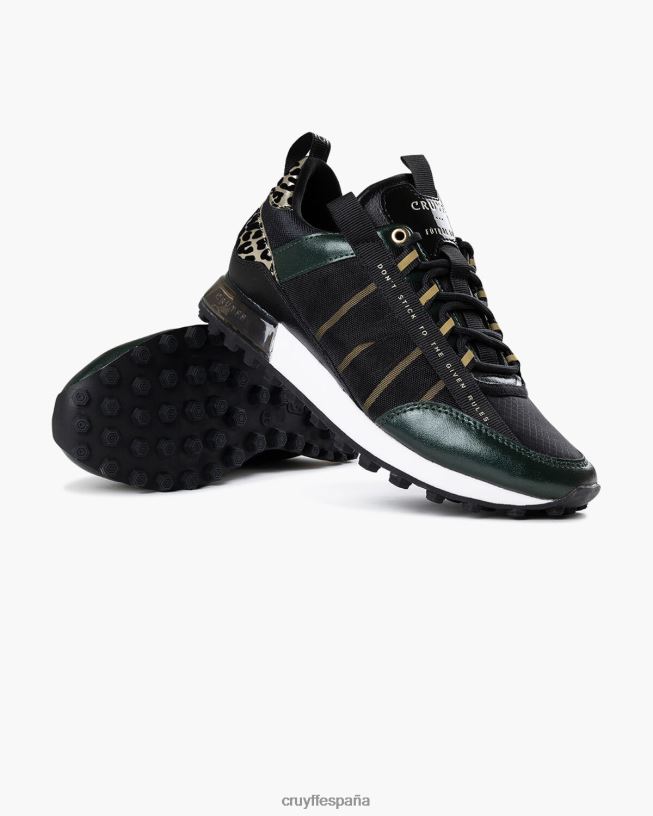 miedo Cruyff mujer verde/negro D6DNB1022 zapatillas