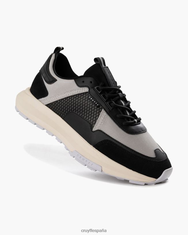 máximo Cruyff hombres gris negro D6DNB149 zapatillas