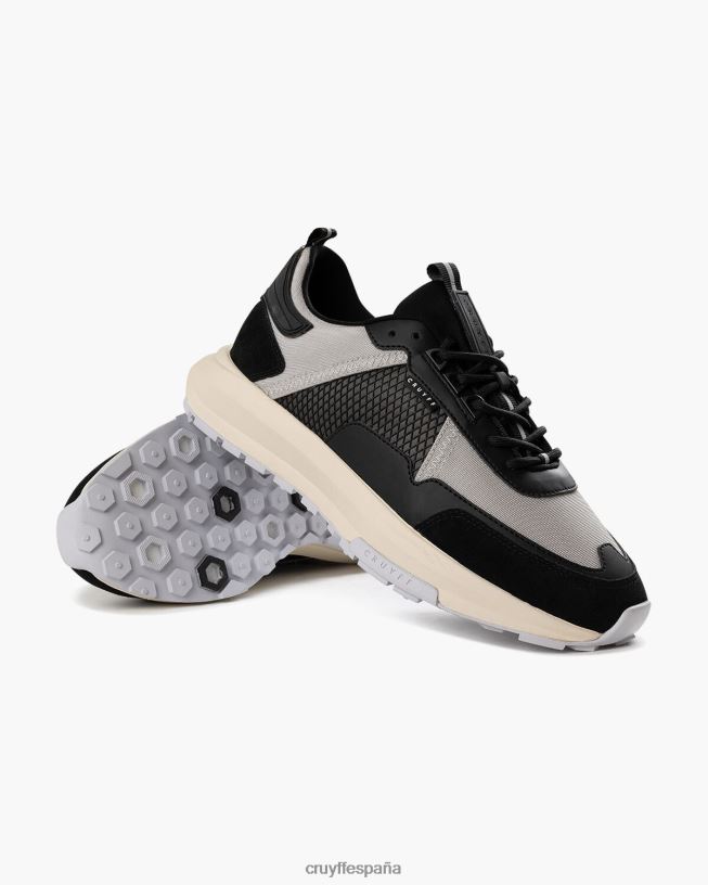 máximo Cruyff hombres gris negro D6DNB149 zapatillas