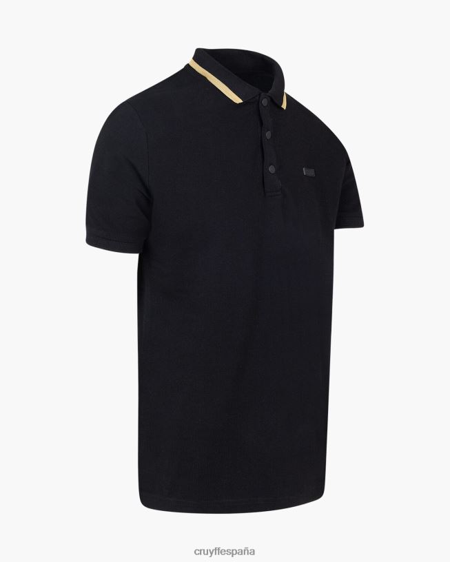 noé polo Cruyff hombres negro D6DNB750 camiseta