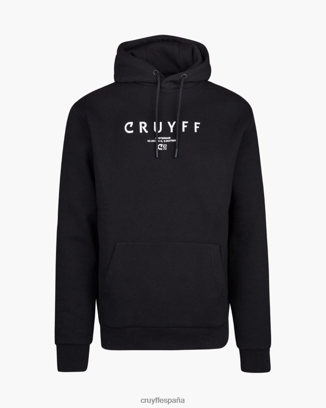 paquete de la ciudad con capucha ams Cruyff hombres negro D6DNB739 sudadera