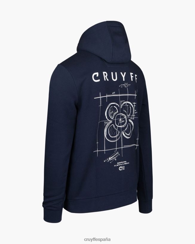 paquete de la ciudad sudadera con capucha bcn Cruyff hombres Armada D6DNB441 sudadera