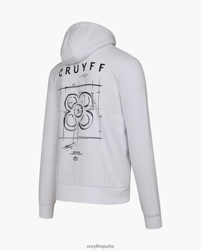 paquete de la ciudad sudadera con capucha bcn Cruyff hombres blanco D6DNB440 sudadera