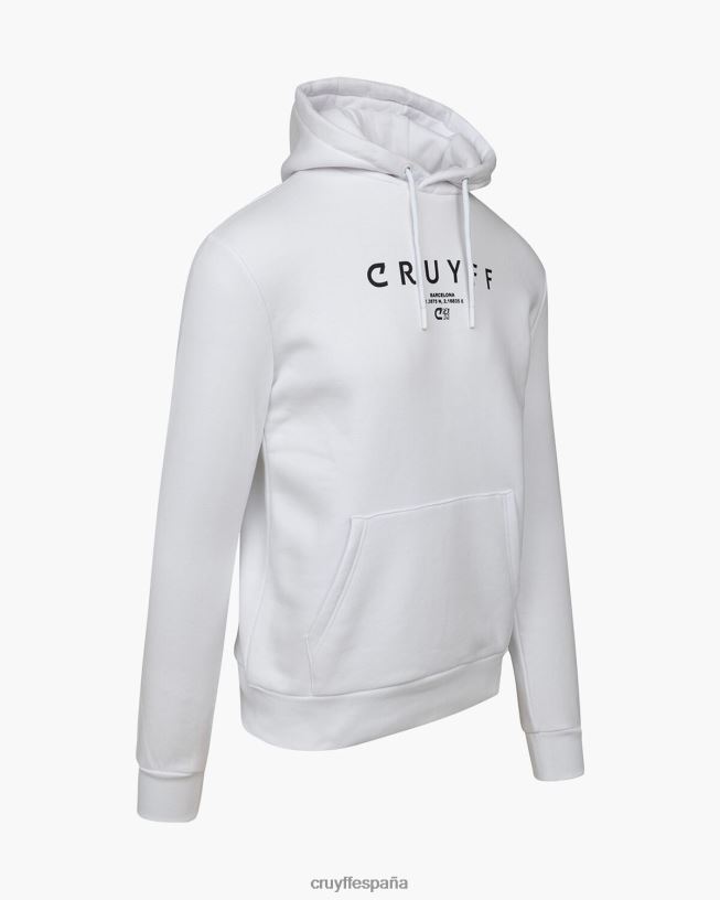 paquete de la ciudad sudadera con capucha bcn Cruyff hombres blanco D6DNB440 sudadera