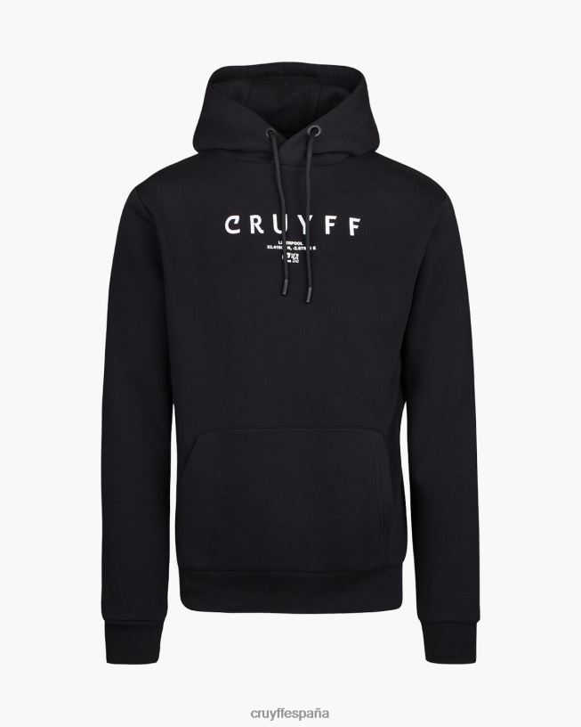 paquete de la ciudad sudadera con capucha liv Cruyff hombres negro D6DNB692 sudadera