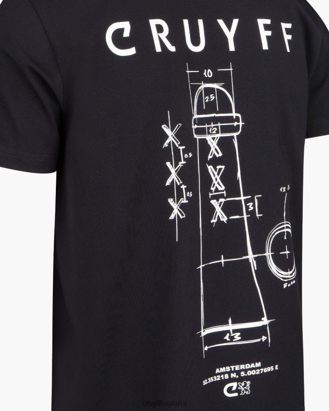paquete de la ciudad tee ams Cruyff hombres negro D6DNB642 camiseta
