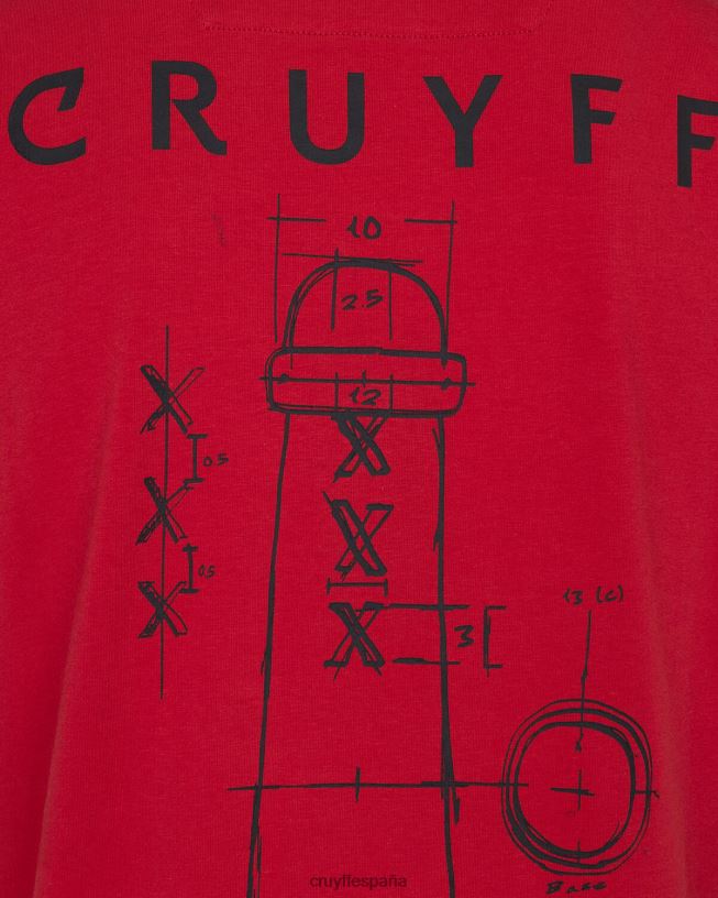 paquete de la ciudad tee ams Cruyff hombres rojo D6DNB641 camiseta