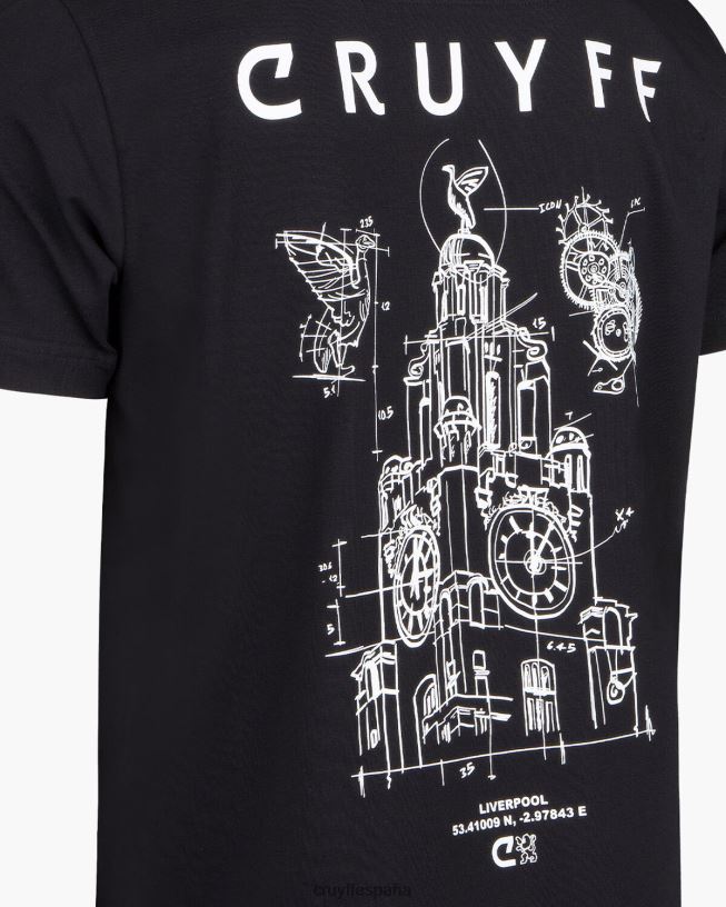 paquete de la ciudad tee liv Cruyff hombres negro D6DNB735 camiseta