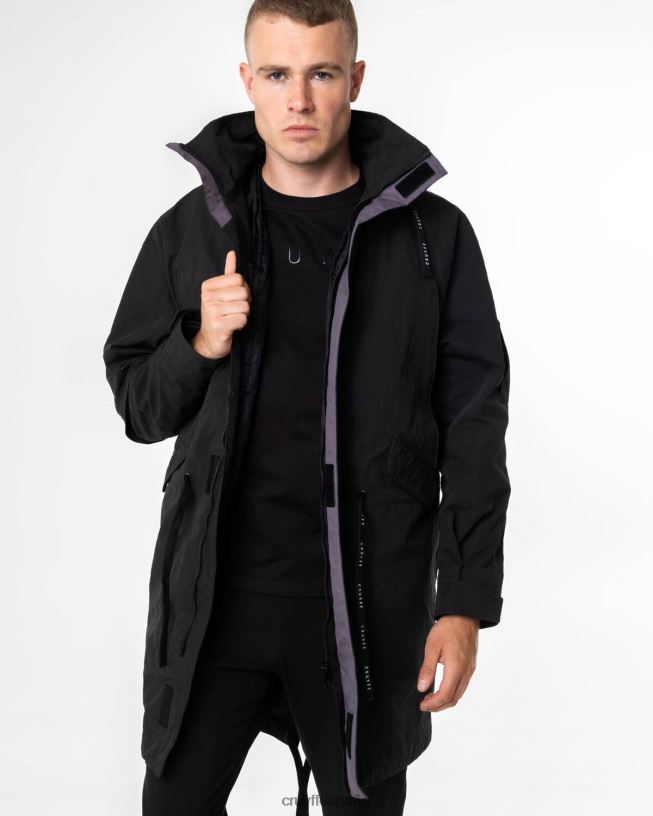 parka naranco Cruyff hombres negro D6DNB460 chaqueta