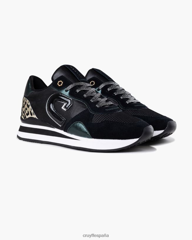 parkrunner lux Cruyff mujer verde negro D6DNB1001 zapatillas