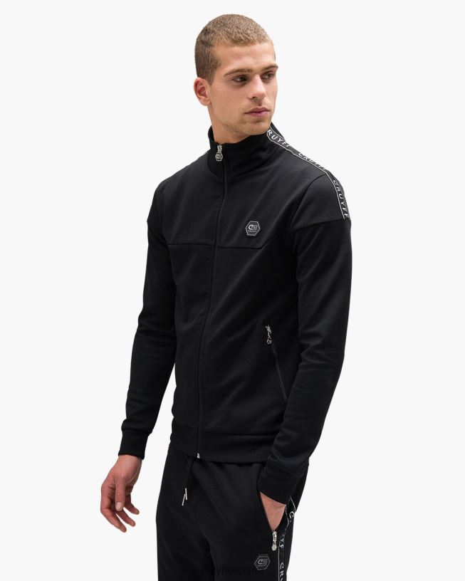 parte superior de la pista de valentini Cruyff hombres negro D6DNB913 chaqueta