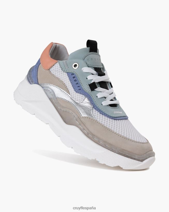 roana audaz Cruyff mujer plata blanca D6DNB1053 zapatillas