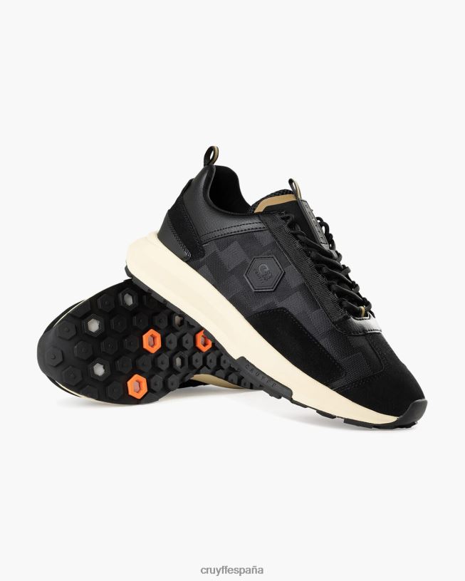 subutai Cruyff hombres oro negro D6DNB131 zapatillas