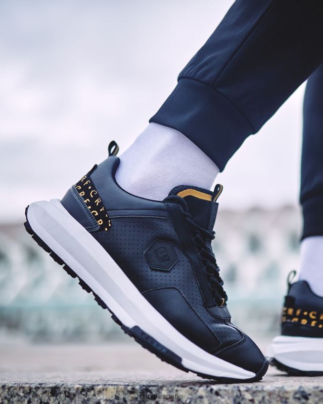 subutai Cruyff hombres oro negro D6DNB303 zapatillas