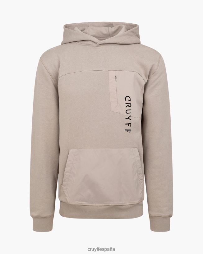 sudadera con capucha Cruyff hombres arena D6DNB293 sudadera