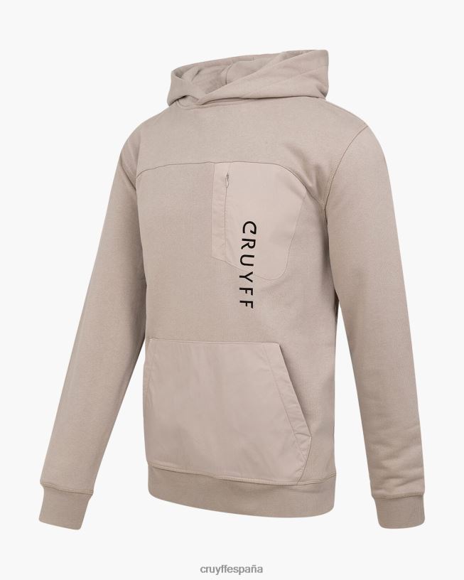 sudadera con capucha Cruyff hombres arena D6DNB293 sudadera