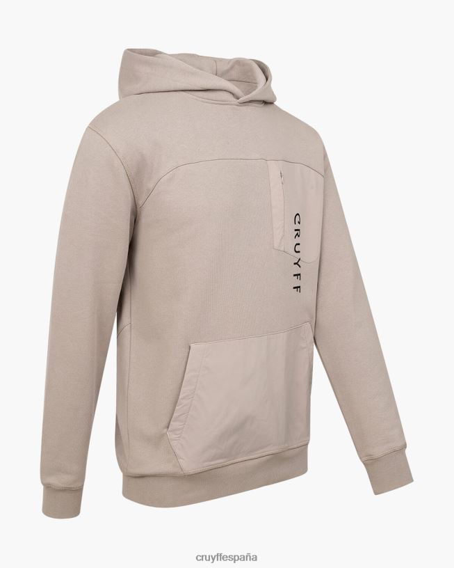 sudadera con capucha Cruyff hombres arena D6DNB293 sudadera