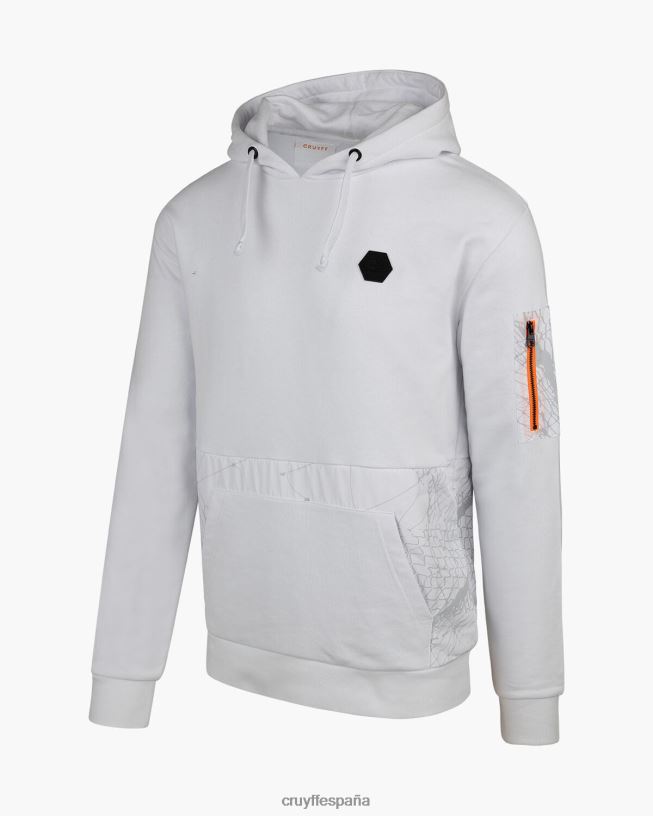 sudadera con capucha Cruyff hombres blanco D6DNB406 sudadera