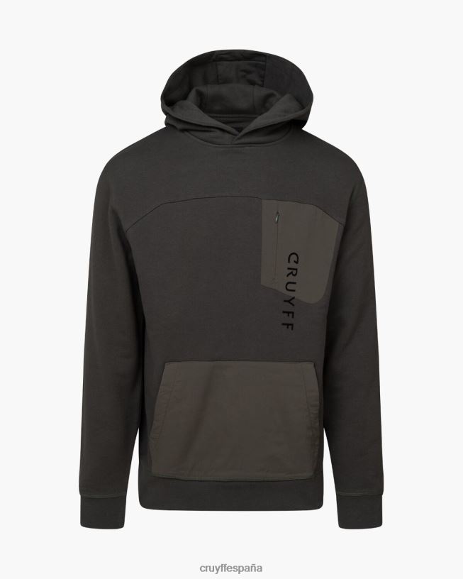 sudadera con capucha Cruyff hombres ejercito verde D6DNB294 sudadera