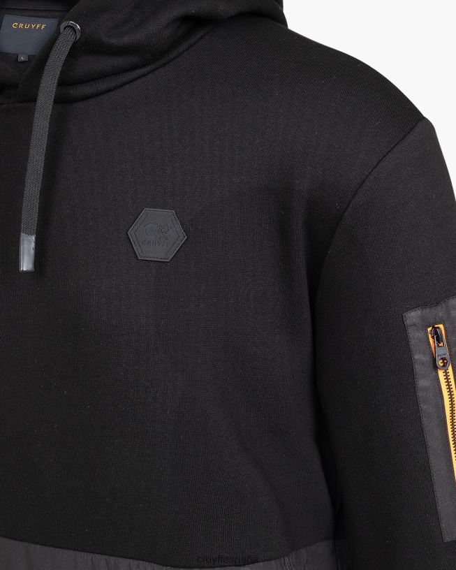 sudadera con capucha Cruyff hombres negro D6DNB407 sudadera