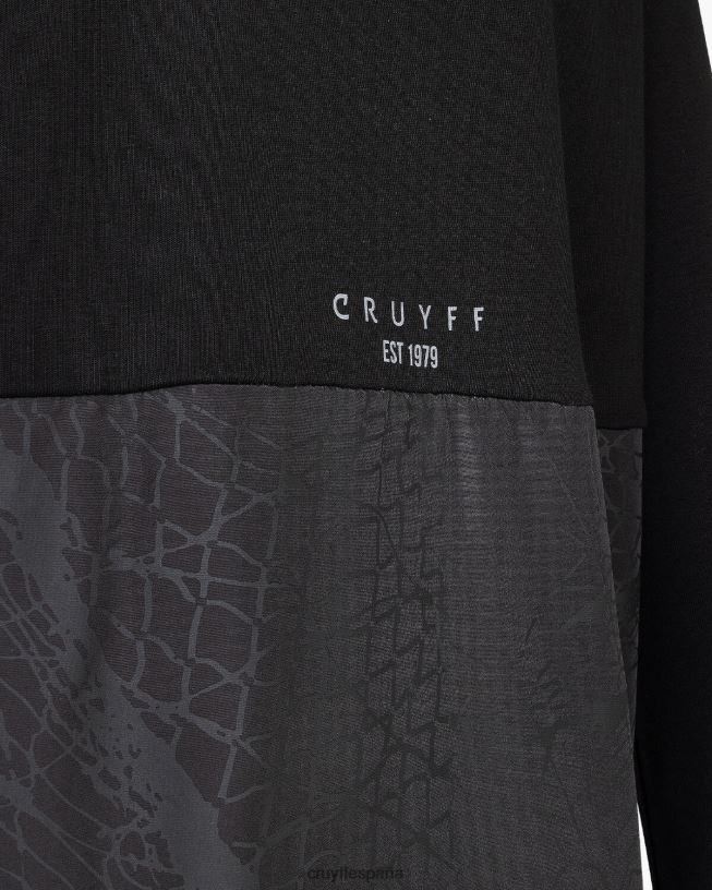sudadera con capucha Cruyff hombres negro D6DNB407 sudadera