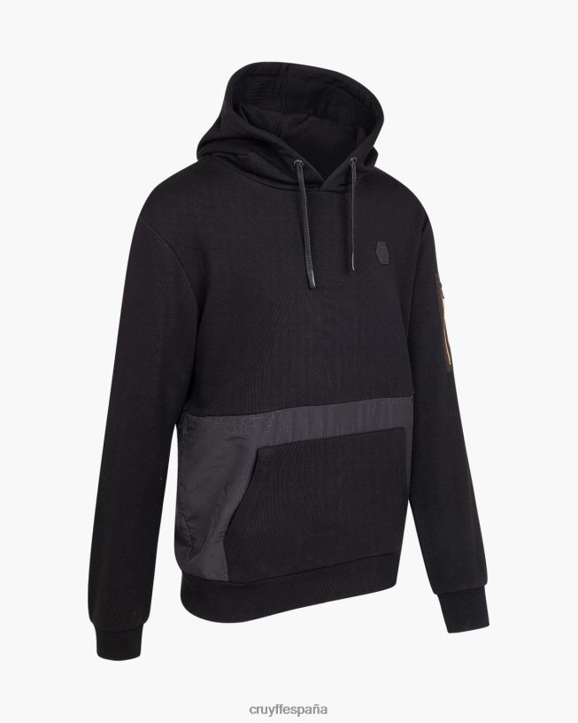 sudadera con capucha Cruyff hombres negro D6DNB407 sudadera