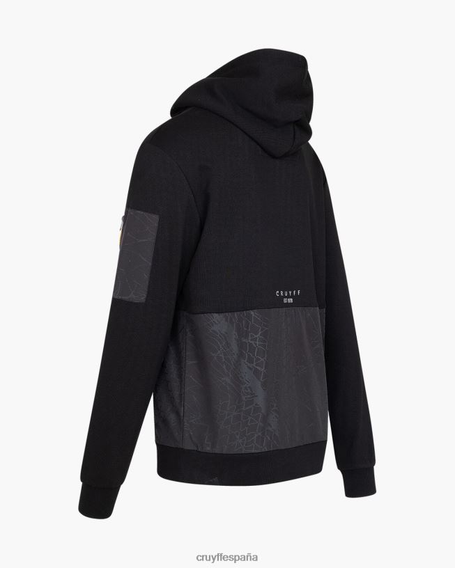 sudadera con capucha Cruyff hombres negro D6DNB407 sudadera